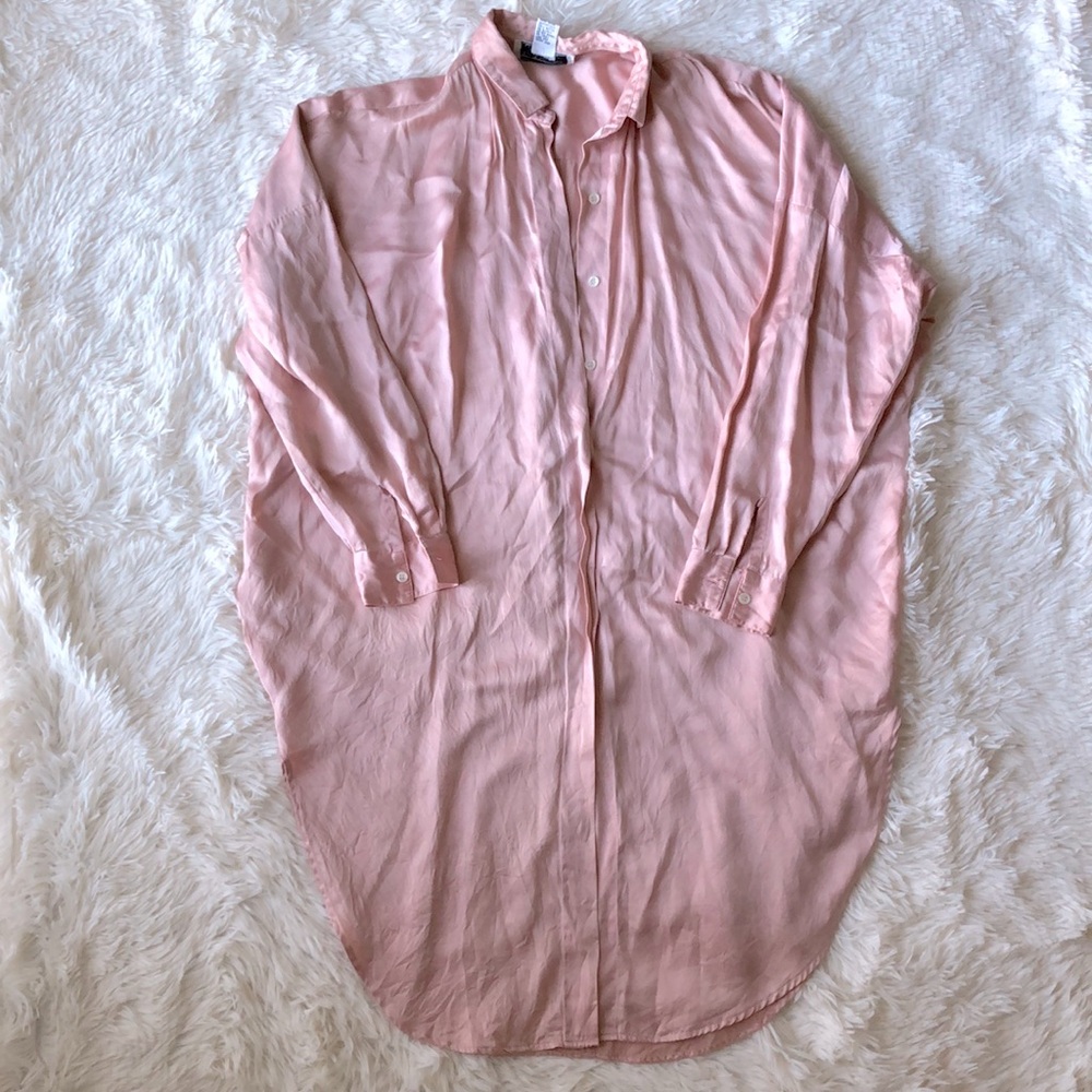 Vintage 100% Silk Pink Blouse